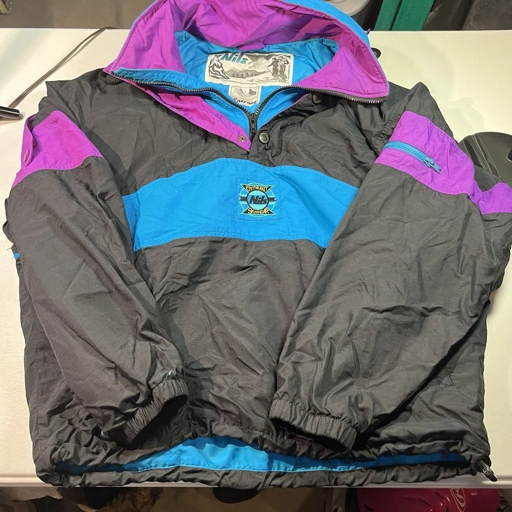 VTG Nils Men's Entrant Skiwear Ski Jacket Size Large Retro‎ 80s Color